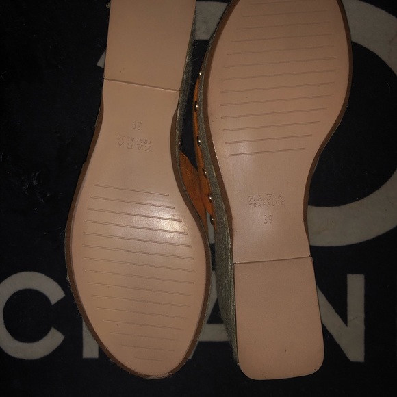 Zara orange espadrille/mule. - Picture 4 of 6